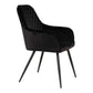 Harbo Dining Chair - Chair in black velvet with black legs - set of 2 - Velaria Interiors