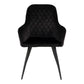 Harbo Dining Chair - Chair in black velvet with black legs - set of 2 - Velaria Interiors