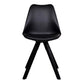 Bergen Dining Chair - Chair in black with black wood legs - set of 2 - Velaria Interiors