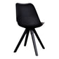 Bergen Dining Chair - Chair in black with black wood legs - set of 2 - Velaria Interiors