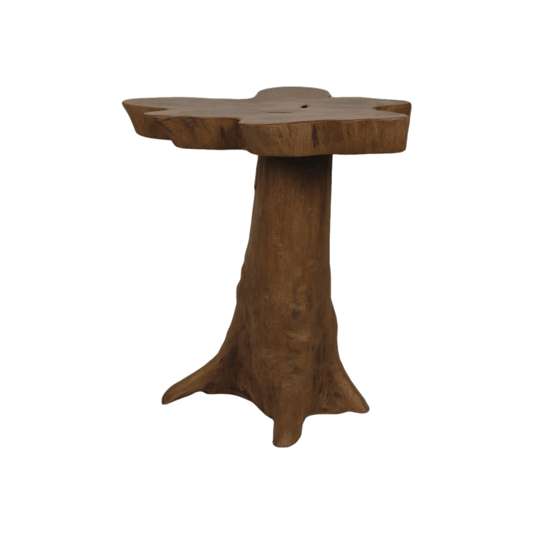 Bijzettafel Bintang - ø50-60x50 - Naturel - Teak - Velaria Interiors