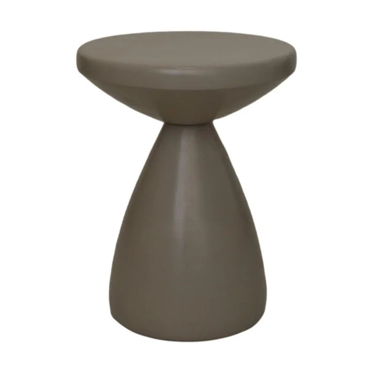 Bijzettafel rond - Taupe - metaal - Velaria Interiors