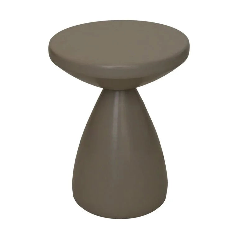 Bijzettafel rond - Taupe - metaal - Velaria Interiors