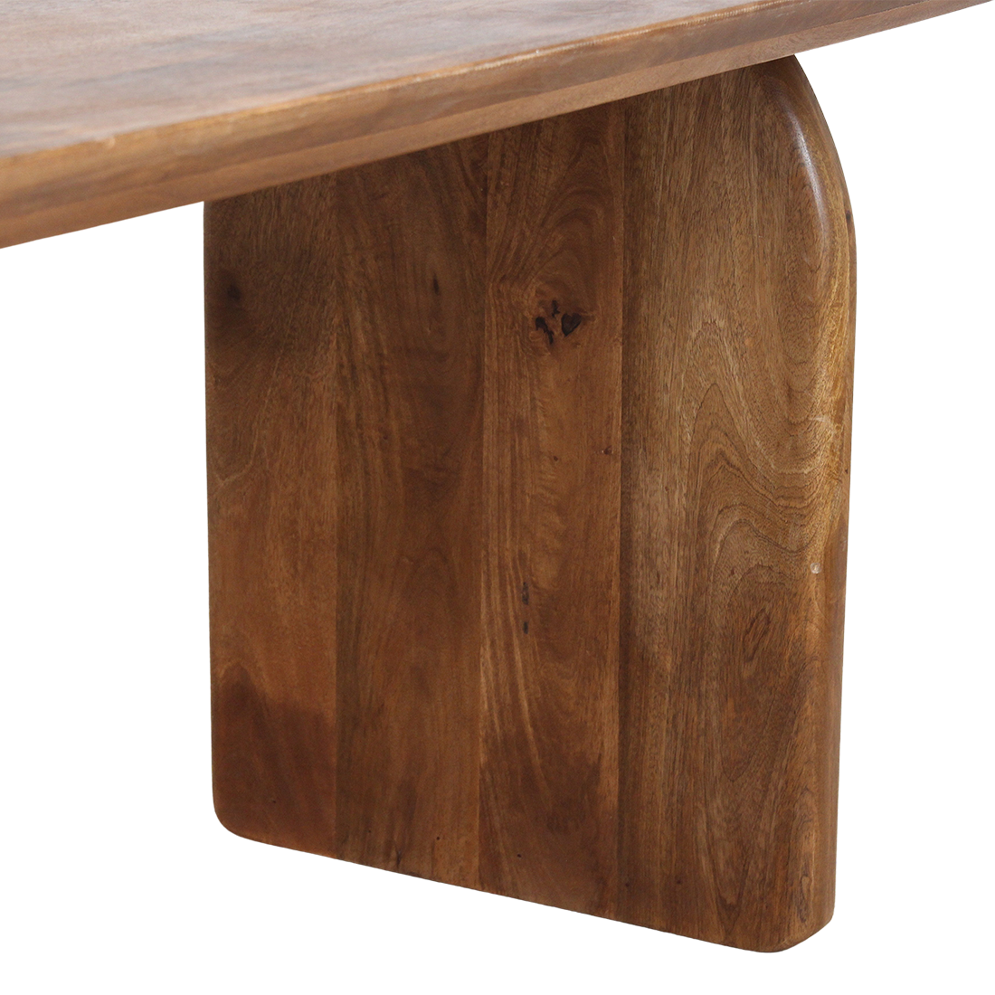 Bullnose Brown eettafel - Mangohout - Velaria Interiors