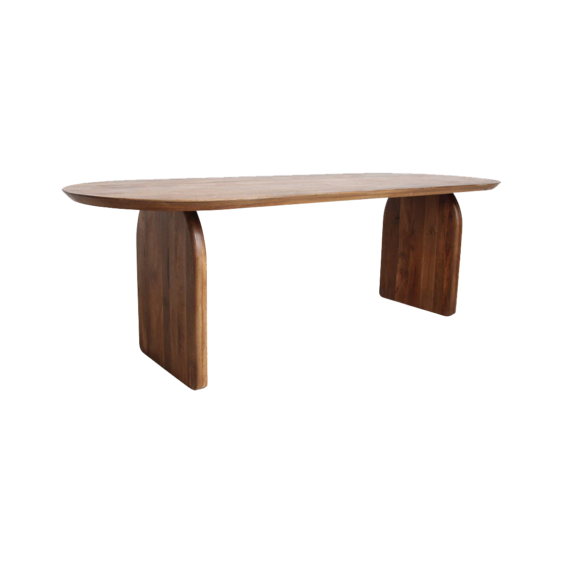 Bullnose Brown eettafel - Mangohout - Velaria Interiors