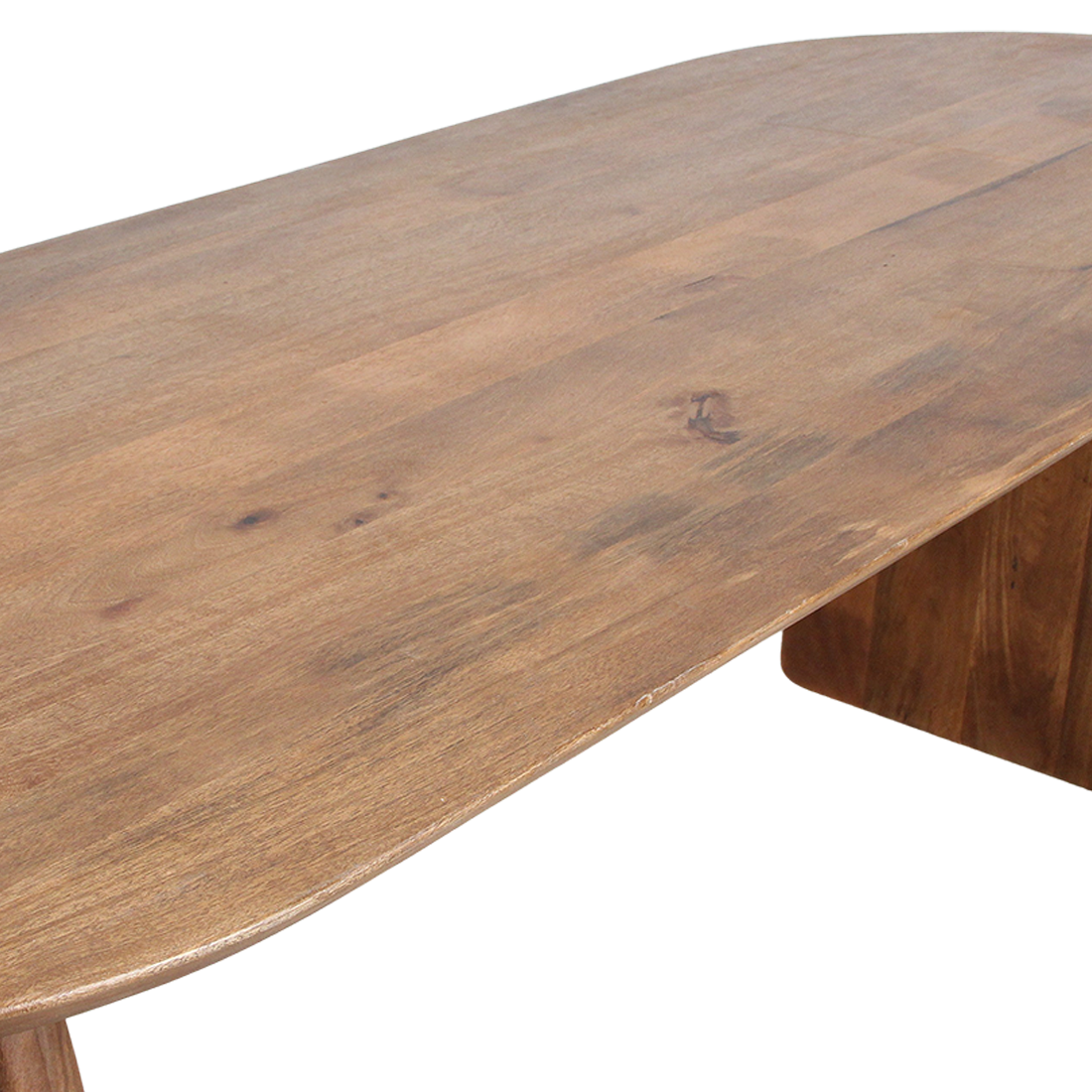 Bullnose Brown eettafel - Mangohout - Velaria Interiors