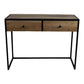 Console tafel Dublin - 100x45x75 - Mangohout/ijzer - Naturel/zwart