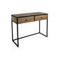 Console tafel Dublin - 100x45x75 - Mangohout/ijzer - Naturel/zwart