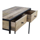 Console tafel Dublin - 100x45x75 - Mangohout/ijzer - Naturel/zwart - Velaria Interiors