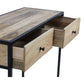 Console tafel Dublin - 100x45x75 - Mangohout/ijzer - Naturel/zwart