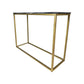 Console tafel Marseille - 100x35x75 - Zwart/goud - Marmer/metaal - Velaria Interiors