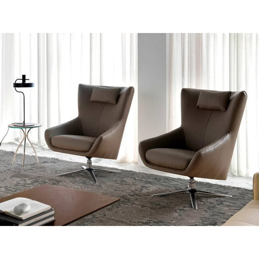 Draaifauteuil Bentley - Leer - Velaria Interiors