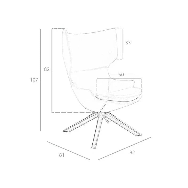 Draaifauteuil Revuelto - Leer - Velaria Interiors