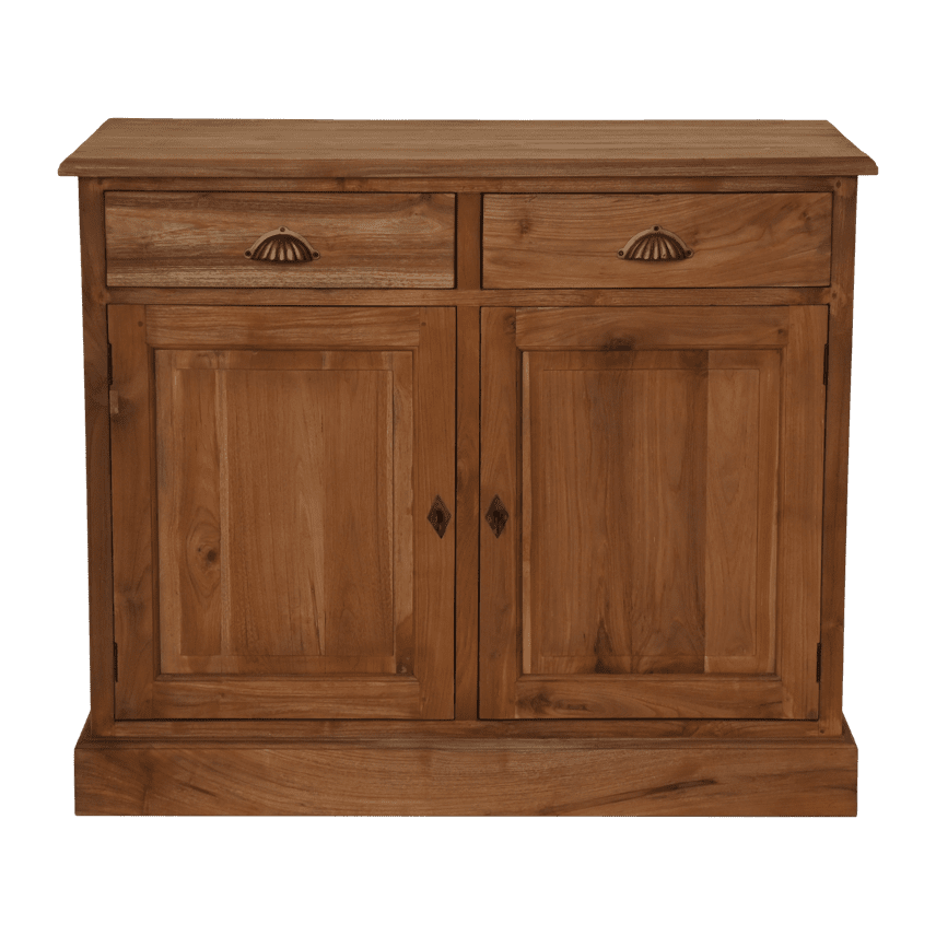 Dressoir 2 deurs - 100x45x85- Naturel - Teak - Velaria Interiors