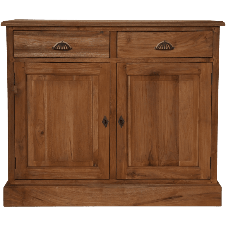 Dressoir 2 deurs - 100x45x85- Naturel - Teak - Velaria Interiors