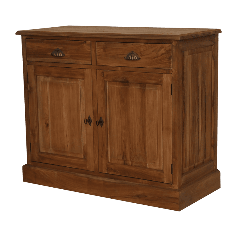 Dressoir 2 deurs - 100x45x85- Naturel - Teak - Velaria Interiors