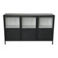 Dressoir Bronx - 140x40x85 - Zwart/grijs - Metaal - Velaria Interiors