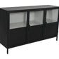 Dressoir Bronx - 140x40x85 - Zwart/grijs - Metaal