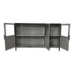 Dressoir Bronx - 140x40x85 - Zwart/grijs - Metaal - Velaria Interiors