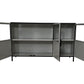 Dressoir Bronx - 140x40x85 - Zwart/grijs - Metaal