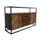 Dressoir Verona - 140x40x85 - Bruin/zwart - Oud hout/metaal - Velaria Interiors