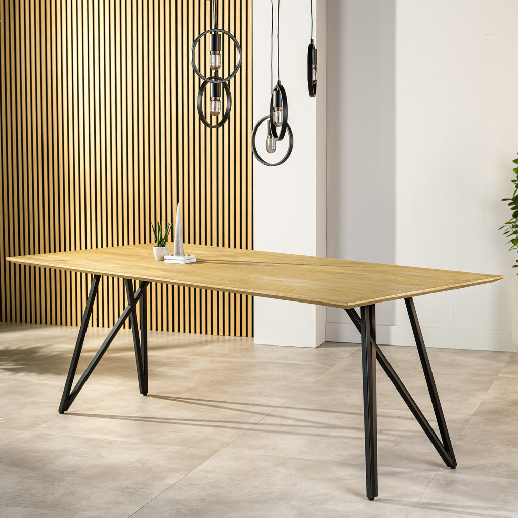 Eetkamertafel, 160x90 cm, B180 naturel - Velaria Interiors