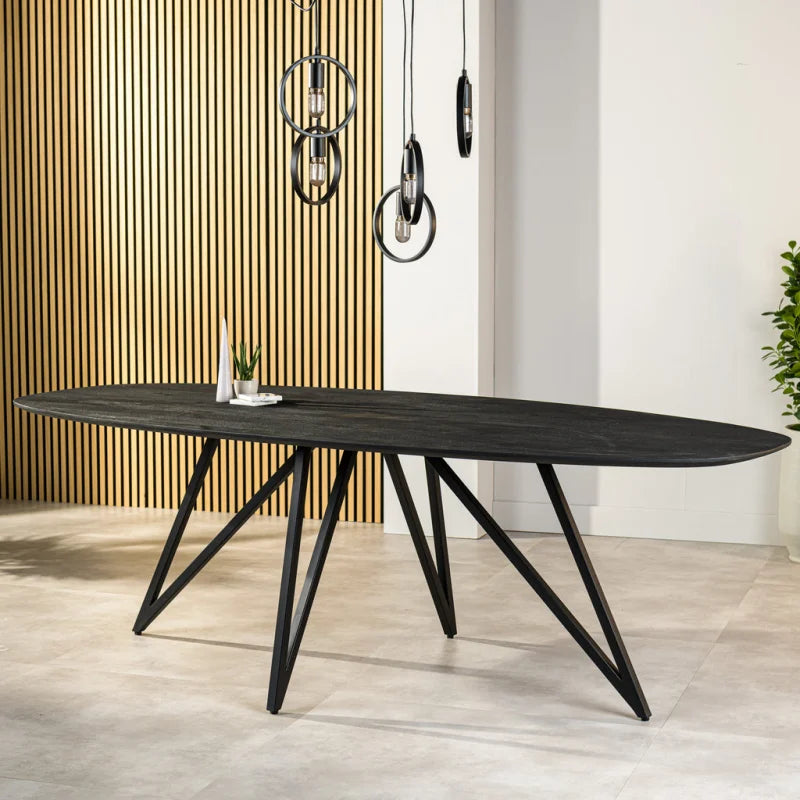 Eetkamertafel, 240x110 cm, B340 zwart - Velaria Interiors