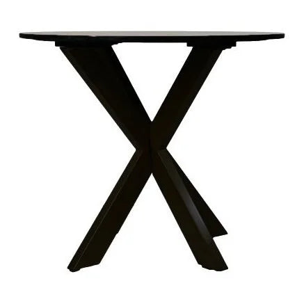 Eettafel rond marmer - ø90x77 - Zwart - Marmer/metaal - Velaria Interiors