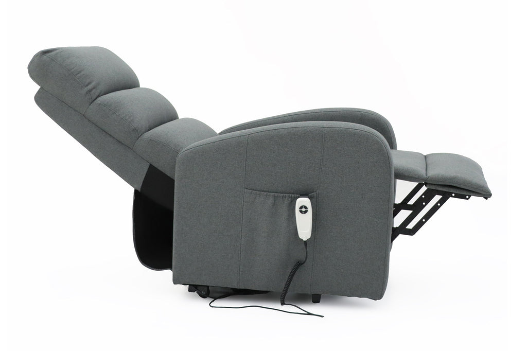 Elektrische relaxfauteuil met lift 'Bruges' Stof Donkergrijs