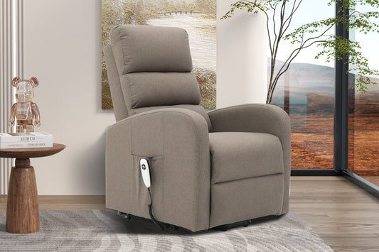 Elektrische relaxfauteuil met lift 'Brugge' in stof Taupe