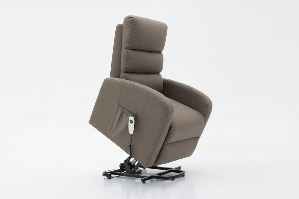 Elektrische relaxfauteuil met lift 'Brugge' in stof Taupe