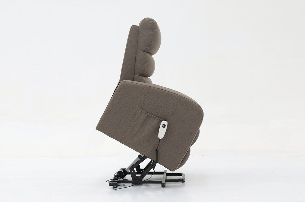 Elektrische relaxfauteuil met lift 'Brugge' in stof Taupe