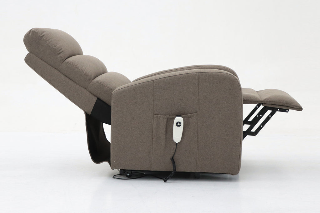 Elektrische relaxfauteuil met lift 'Brugge' in stof Taupe