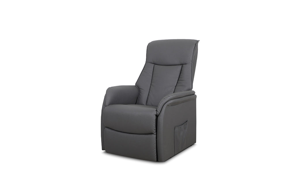 Elektrische Relaxfauteuil met lift 'Miami' PU Grijs