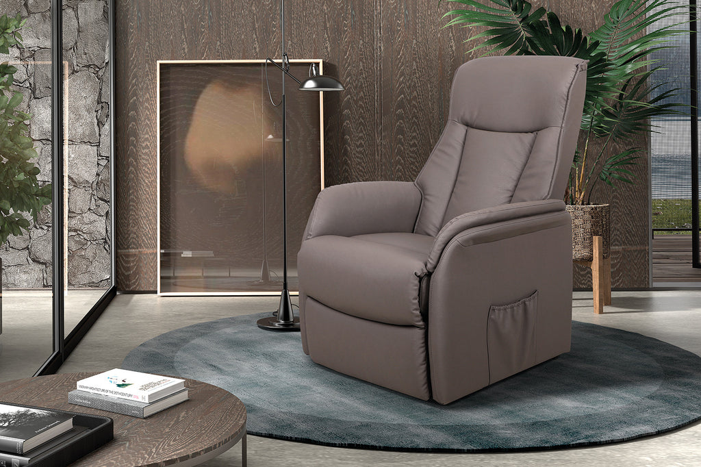 Elektrische Relaxfauteuil met lift 'Miami' PU Taupe