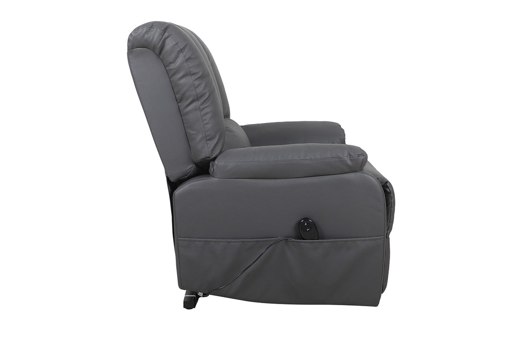 Elektrische Relaxfauteuil met lift 'Osaka' PU Grijs