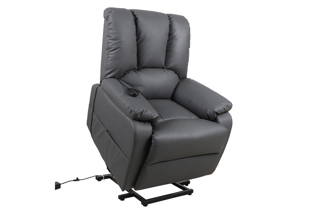 Elektrische Relaxfauteuil met lift 'Osaka' PU Grijs