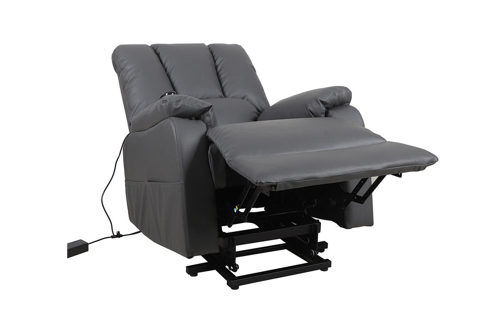 Elektrische Relaxfauteuil met lift 'Osaka' PU Grijs