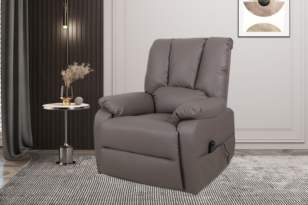 Elektrische Relaxfauteuil met lift 'Osaka' PU Taupe