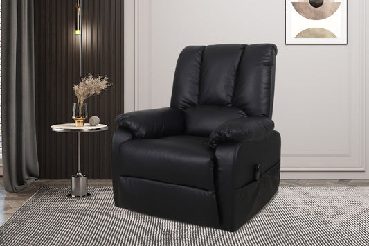 Electrische Relaxfauteuil met lift 'Osaka' PU Zwart