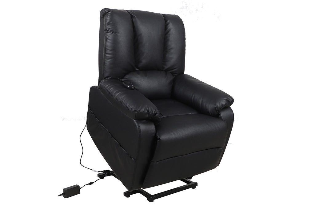 Electrische Relaxfauteuil met lift 'Osaka' PU Zwart