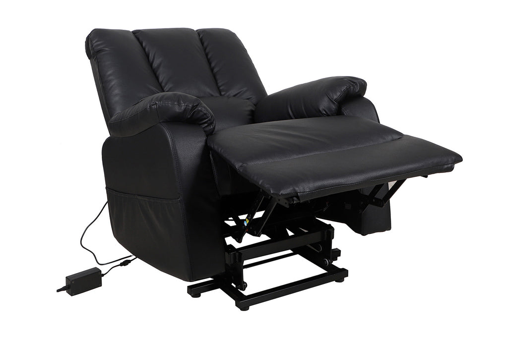 Electrische Relaxfauteuil met lift 'Osaka' PU Zwart