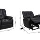 Electrische Relaxfauteuil met lift 'Osaka' PU Zwart