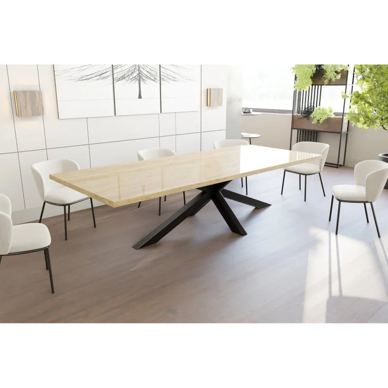 Epoxy Eiken Eettafel Matrix Poot - Velaria Interiors