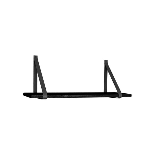 Forno Plank - Plank in zwart met zwarte leren banden - Velaria Interiors