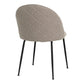 Geneve Dining Chair - Dining Chair, stone with black legs, HN1231 - set of 2 - Velaria Interiors