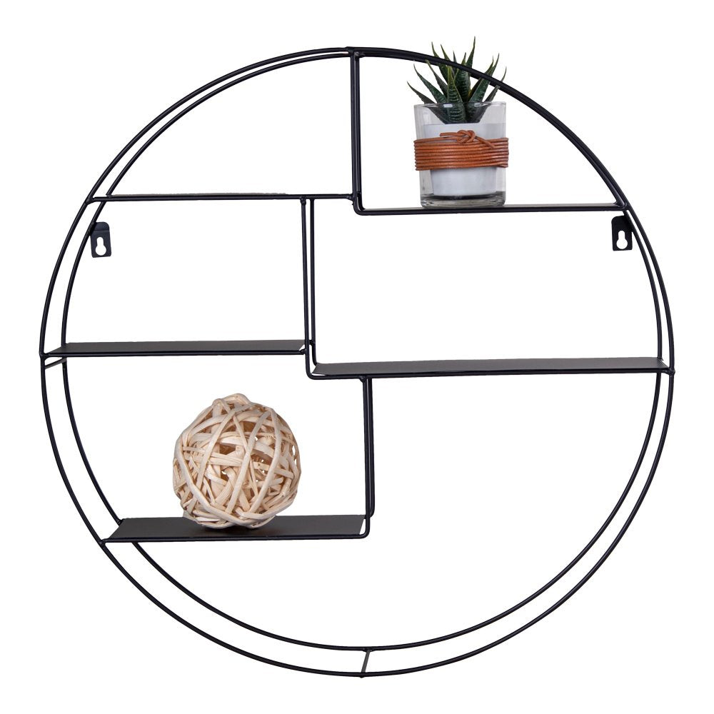 Genk Plank - Ronde plank met zwart frame - Velaria Interiors