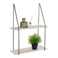 Haag Plank - plank met zwart frame en 2 natuurlijke houten planken - Velaria Interiors