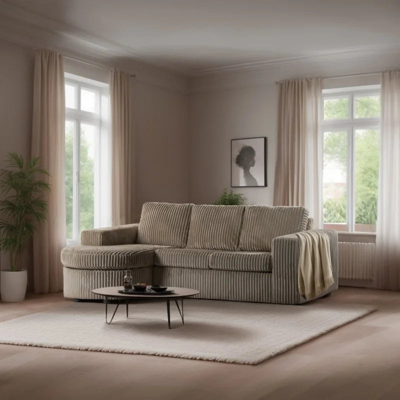 3 zits bank CL L+R, stof Tillia 03, L460 beige - Velaria Interiors