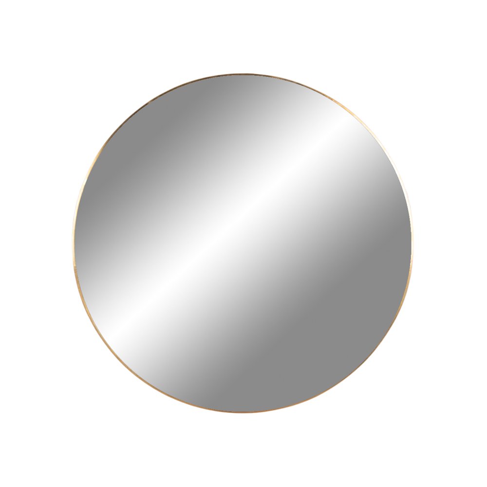 Jersey Mirror - Mirror with brass look frame Ã˜60 cm - Velaria Interiors